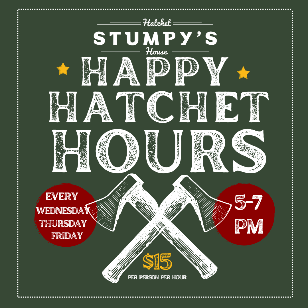 Happy Hatchet Hour Stumpy's Hatchet House Eatontown NJ
