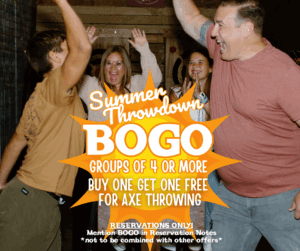 Summer BOGO Buy one get one FREE with a group of 4 or more