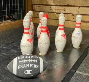 Football bowling at Stumpy's Jax